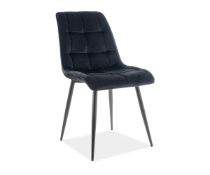 Silla de cocina Pearl (Velvet/Patas negras)
